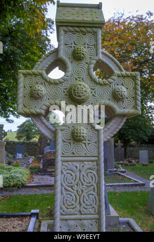 Cimetière et grandes croix à Monasterboice, Co Louth, Ireland Banque D'Images