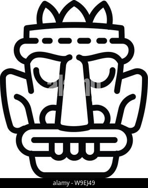 L'icône idole Hawaii. Contours texas idol icône vecteur pour la conception web isolé sur fond blanc Illustration de Vecteur