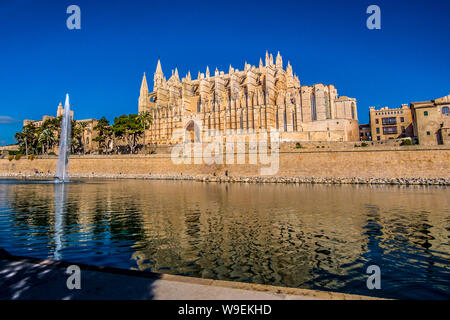 La Seu catedral de Palma de Majorque, Espagne Banque D'Images