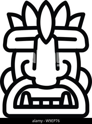 Icône idole exotiques. Contours idole exotiques pour l'icône vecteur web design isolé sur fond blanc Illustration de Vecteur