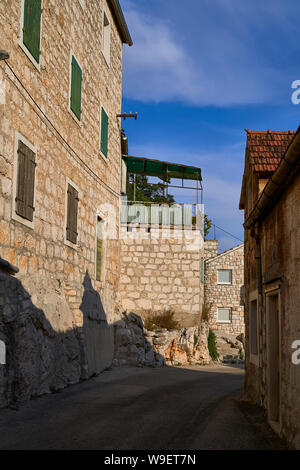 Bâtiments de Lozisca . L''île de Brac. La Croatie Banque D'Images