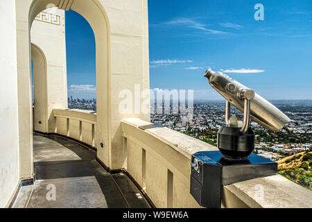 Vue sur les toits de Los Angeles, Californie, États-Unis Banque D'Images