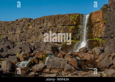 Oxararfoss, le Parc National de Thingvellir, Islande Banque D'Images