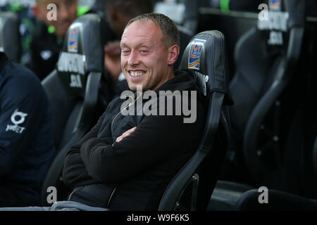 Swansea, Royaume-Uni. Août 13, 2019. Steve Cooper, le manager de Swansea City regarde sur. Carabao tasse tasse EFL, 1er tour, match Swansea City v Northampton Town au Liberty Stadium de Swansea, Pays de Galles du Sud le mardi 13 août 2019. Cette image ne peut être utilisé qu'à des fins rédactionnelles. Usage éditorial uniquement, licence requise pour un usage commercial. Aucune utilisation de pari, de jeux ou d'un seul club/ligue/dvd publications. Photos par Andrew Andrew/Verger Verger la photographie de sport/Alamy live news Crédit : Andrew Orchard la photographie de sport/Alamy Live News Banque D'Images