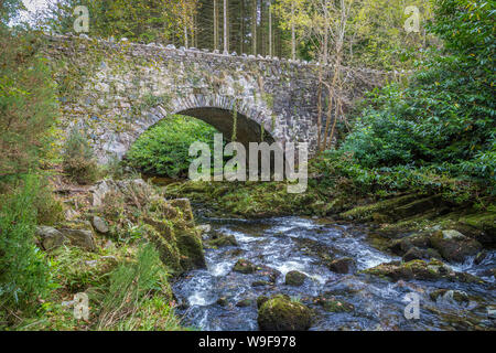 Vieux Pont Parnell au Tollymore Forest Park Banque D'Images