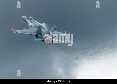 L'Armée de l'Air finlandaise F/A 18C Hornet au Royal International Air Tattoo 2019 Banque D'Images