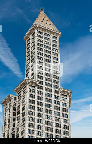 Smith Tower à Seattle, le plus ancien gratte-ciel dans la ville Banque D'Images