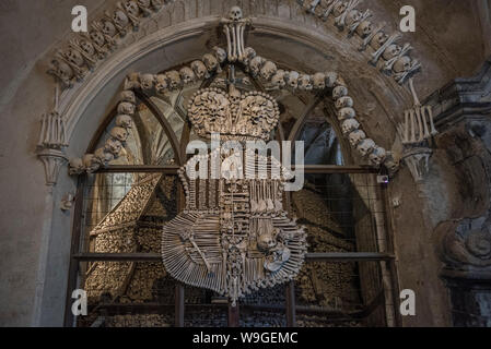 Sedlec ossuaire, Kutna Hora, République Tchèque, Europe Banque D'Images