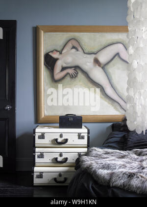 Chambre élégante et romantique dans un appartement Banque D'Images