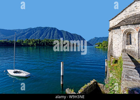 Chiesa di San Giacomo, Sala Comacina, Lac de Côme, Italie Banque D'Images