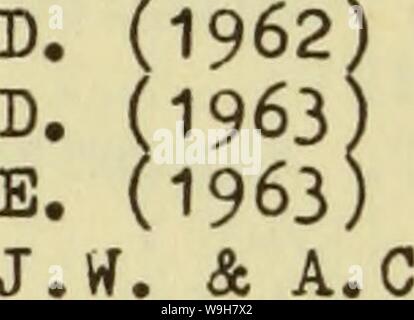 Image d'archive à partir de la page 795 de la bibliographie pour les sciences aquatiques. Bibliographie courante des sciences aquatiques et halieutiques pour currentbibliogra alimentaire91966Année : 1959 ( 778 BIBLIOGRAPHIE POUR LES SCIENCES AQUATIQUES ET DE LA PÊCHE, Nehring D. (1962) Neifakh, A.A. (I96I) 3e Neill, W.B. (196J) Neiman, A.A. 2ème Neiva, 0. de Nelepo, В,A. (1962), Nelson ï :.J, 2e Nelson, R. W. Un Nemodrvik, A. (1962) Nemoti, T. Nemoto, T, 2ème Nemoto, T, Nemoto, T, (1961) D. (1964) (Tarassenko, Transi.) (1963) & D.P. Lall (1961) & V.V. Stasyuchenko & K. Nasu (1963) 1962) 1962) 1963) 01388 lu.P. et al. (1964) (1963) 2ème Nemot Banque D'Images