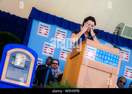 La cérémonie d'intronisation 2019 MLB Cooperstown - Mariano Rivera, Roy Halladay, Edgar Martinez, Harold Baines, Lee Smith intronisée au Temple de la renommée de Baseball Banque D'Images