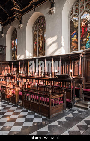 Intérieur De La Chapelle Peterhouse, Cambridge Banque D'Images