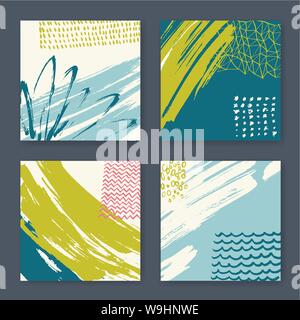 Vector abstract backgrounds peint à la main design Illustration de Vecteur