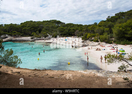 Plage de Cala en Turqueta Menorca, Espagne Banque D'Images