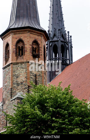 La Cathédrale de Schleswig du nord-est. La cathédrale Saint-Pierre est l'un des bâtiments les plus importants dans l'histoire de l'église du nord de l'Allemagne. Banque D'Images