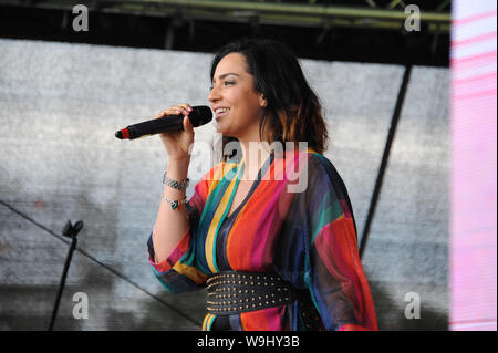 Stadium Music Festival, Edgar Street, Hereford. 25 mai, 2019. Sweet Attitude féminine. Banque D'Images