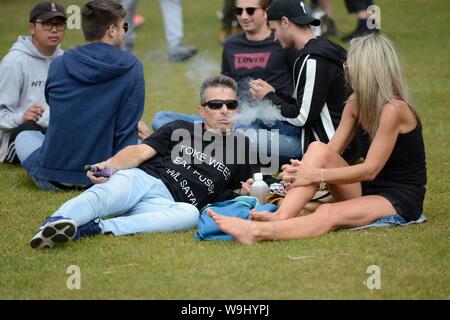 Green Pride 2019 Festival de cannabis à Preston Park, Brighton. Photo:Terry Applin Banque D'Images