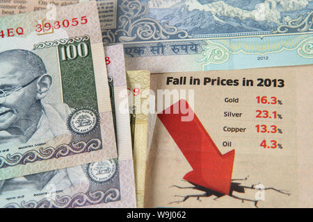 Growth in Indian economy Stock Photo