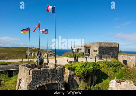 Camaret-sur-mer. Pointe de Pen-Hir . Musée de la bataille de l'Atlantique. Département du Finistère, Bretagne, France Banque D'Images