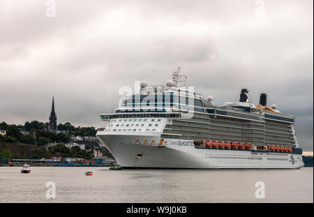 Cobh, Cork, Irlande. 14 août, 2019. Bateau de croisière Celebrity Silhouette arrive au port de Cork pour un jour visite de Cobh, dans le comté de Cork, Irlande. Crédit ; David Creedon / Alamy Live News Banque D'Images