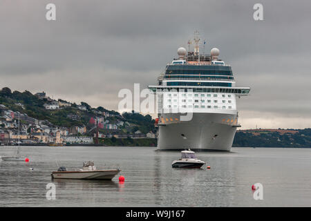 Cobh, Cork, Irlande. 14 août, 2019. Bateau de croisière Celebrity Silhouette arrive au port de Cork pour un jour visite de Cobh, dans le comté de Cork, Irlande. Crédit ; David Creedon / Alamy Live News Banque D'Images