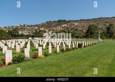 Cimetière de guerre de la baie de Souda, en Crète, Grèce. Juin 2019. Monuments aux soldats australiens de la guerre 1939-1945 . Marqué comme un soldat de la 1939 à 1945 Banque D'Images