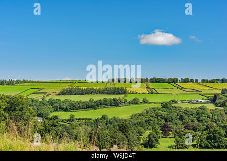 Vue sur les terres agricoles en Ecosse. Banque D'Images