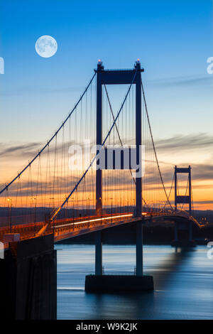 (Première vieille) Severn Bridge, Avon, Angleterre, Royaume-Uni, Europe Banque D'Images