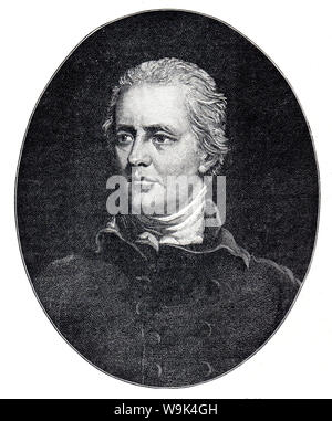 Portrait de William Pitt l'ancien, le 1er comte de Chatham, 1er comte de Chatham, illustration en noir et blanc ; Banque D'Images