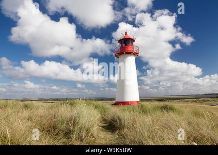 Liste Phare Ouest, Ellenbogen, l'île de Sylt, au nord de l'archipel frison Schleswig Holstein, Allemagne, Europe Banque D'Images