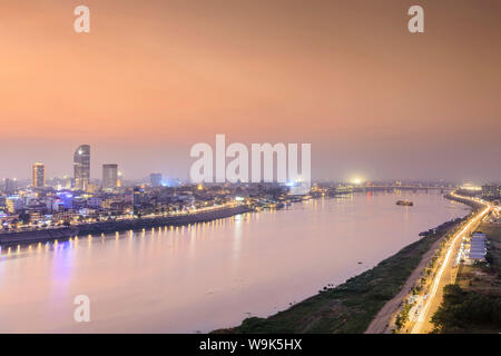 Skyline, Phnom Penh, Cambodge, Indochine, Asie du Sud, Asie Banque D'Images