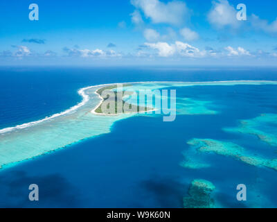Vue aérienne de la lagon de Wallis, Wallis et Futuna, du Pacifique Sud, du Pacifique Banque D'Images