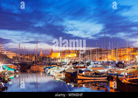 Msida Creek Harbour, La Valette, Malte, Méditerranée, Europe Banque D'Images