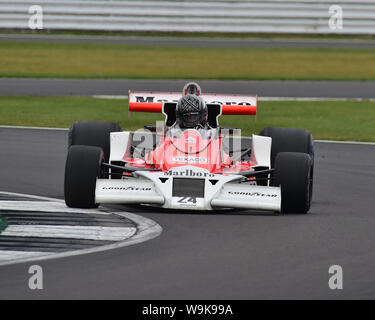 Michael Lyons, McLaren M26, Sir Jackie Stewart Trophée pour Maîtres de la FIA de Formule Un historique, le Silverstone Classic, juillet 2019, Silverstone, Northamptonsh Banque D'Images