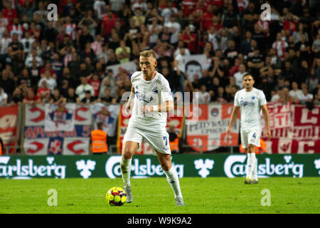 Copenhague, Danemark. 13rd, 2019 Août. Viktor Fischer (7), du FC Copenhague vu pendant le match de qualification de la Ligue des Champions entre le FC Copenhague et l'étoile rouge de Belgrade à Telia Parken. (Photo crédit : Gonzales Photo - Dejan Obretkovic). Banque D'Images