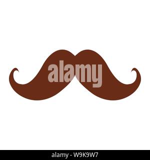 Moustache Moustache Modèle de conception de l'icône ou le logo de l'illustration. L'utilisation parfaite pour site web, tendance, design, etc. Banque D'Images