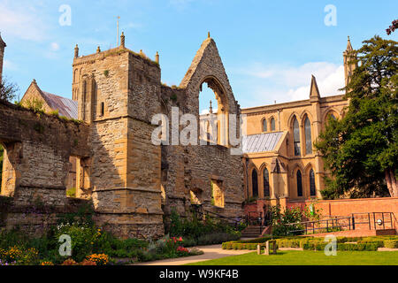 Une partie des ruines des archevêques d'York's Southwell Palace dans le parc de Southwell Minster, Nottinghamshire Banque D'Images