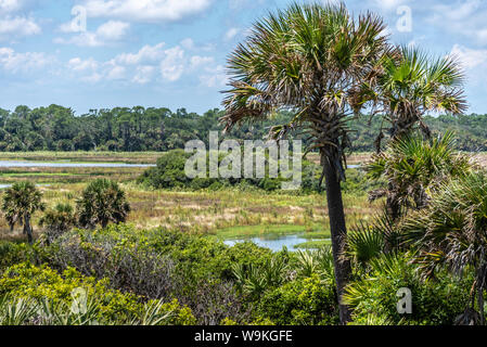 Guana River Préserver le long de la Floride A1A à Ponte Vedra Beach, Floride, USA. Banque D'Images