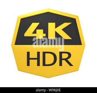 4K isolé signe HDR Banque D'Images