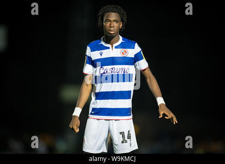 «Ejaria Oviemuno vidéo (en prêt) de Liverpool FC au cours de la lecture de Carabao Cup 1er tour match entre Wycombe Wanderers et Lecture à Adams Pa Banque D'Images