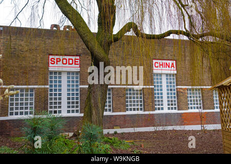 La Spode Chine, usine de céramique ou poterie à Stoke on Trent, Staffordshire, Angleterre, RU Banque D'Images