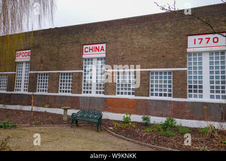 La Spode Chine, usine de céramique ou poterie à Stoke on Trent, Staffordshire, Angleterre, RU Banque D'Images