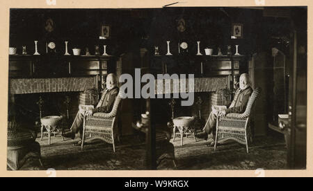 Andrew Carnegie dans son chalet, à proximité de golf Le golf links, Westchester Co., N.Y. Banque D'Images