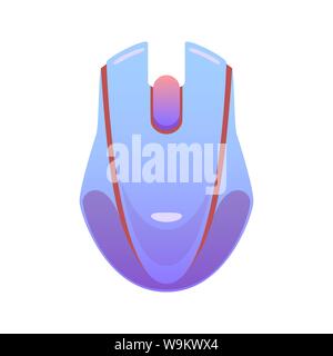 Souris sans fil télévision couleur, vecteur de souris d'ordinateur dans des couleurs lilas, design moderne illustration isolé Illustration de Vecteur