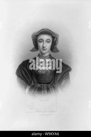 Anne de Clèves, 4e Queen of Henry VIII/gravé par J.C. Buttre. Banque D'Images