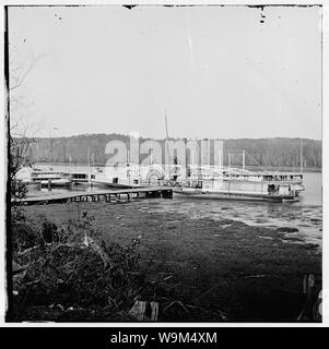 La rivière Appomattox, Virginie. Bateau d'approvisionnement médical CONNECTICUT Banque D'Images