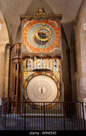 L'horloge astronomique, la cathédrale de Lund, ou Lundense Horologium mirabile, un 14e siècle horloge médiévale, la cathédrale de Lund, Lund Suède Scandinavie Europe Banque D'Images