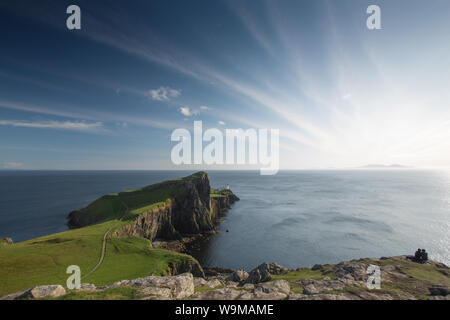 Regardant à Neist Point Banque D'Images