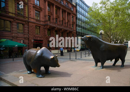 Bull and Bear bar à Francfort-sur-le-main, Allemagne Banque D'Images